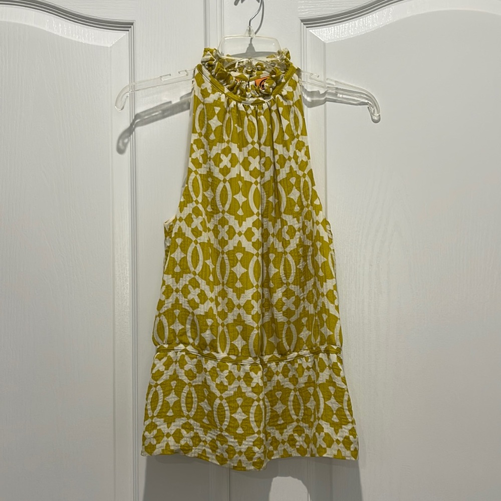 Tory Burch Ruffled Neck Tank Top - size 4